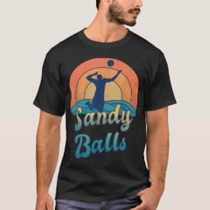 Camiseta Sandy Balls para um Jogador de Voleibol de Praia