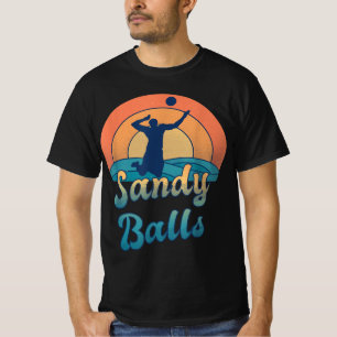 Camiseta Sandy Balls para um Jogador de Voleibol de Praia