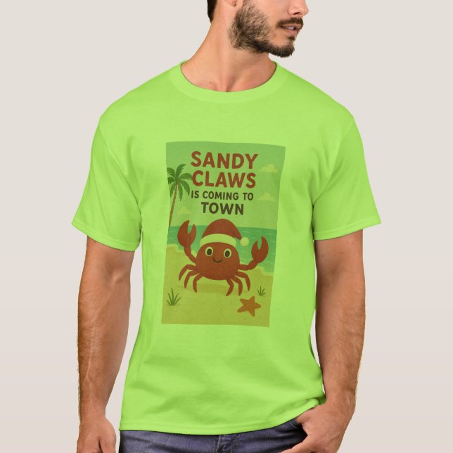 Camiseta Sandy claws coming to town (Frente)