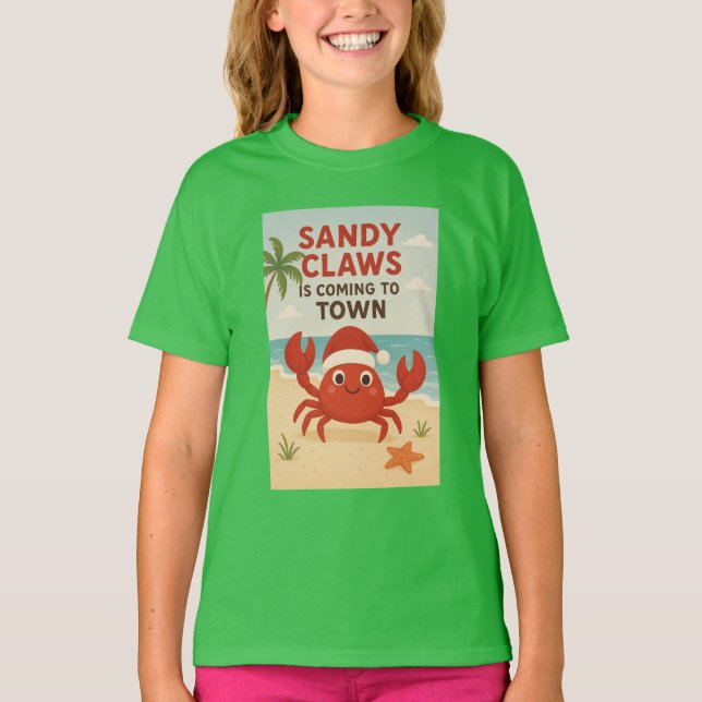 Camiseta Sandy claws coming to town (Frente)
