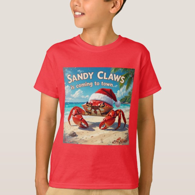 Camiseta Sandy claws is coming to town (Frente)