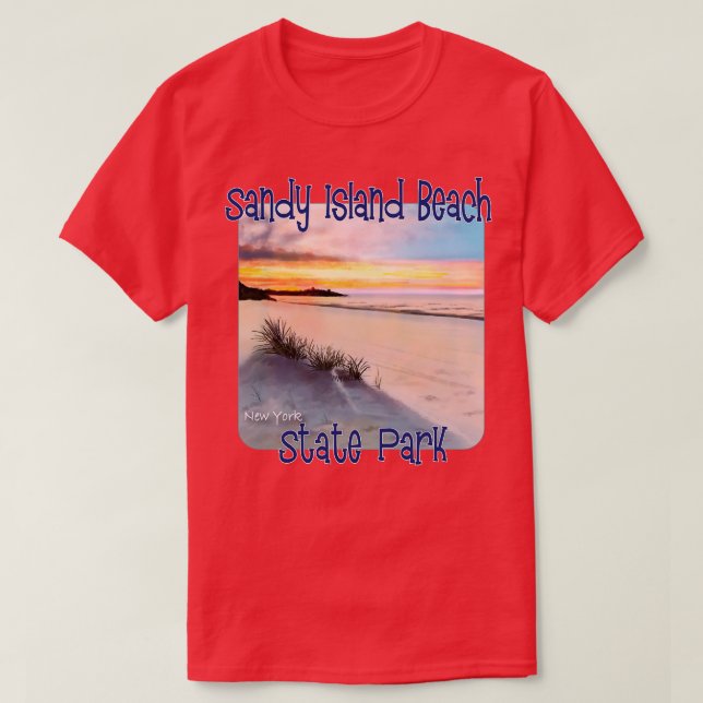 Camiseta Sandy Island Beach State Park Nova Iorque (Frente do Design)