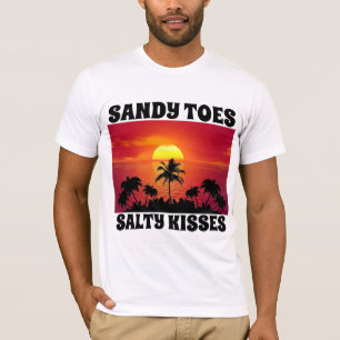 CAMISETA SANDY TOES SALTY KISSES TROPICAL T SHIRTS