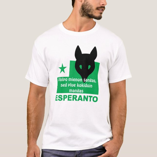 Camiseta Ŝanĝas do mienon do esperanto/do "Vulpo,… " (Frente)