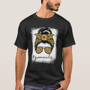 Camiseta Sangra Grammie Life Messaging Hair Bun Dia de as m