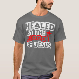 Camiseta Sangrado pelo Sangue da Cruz Cristã de Jesus