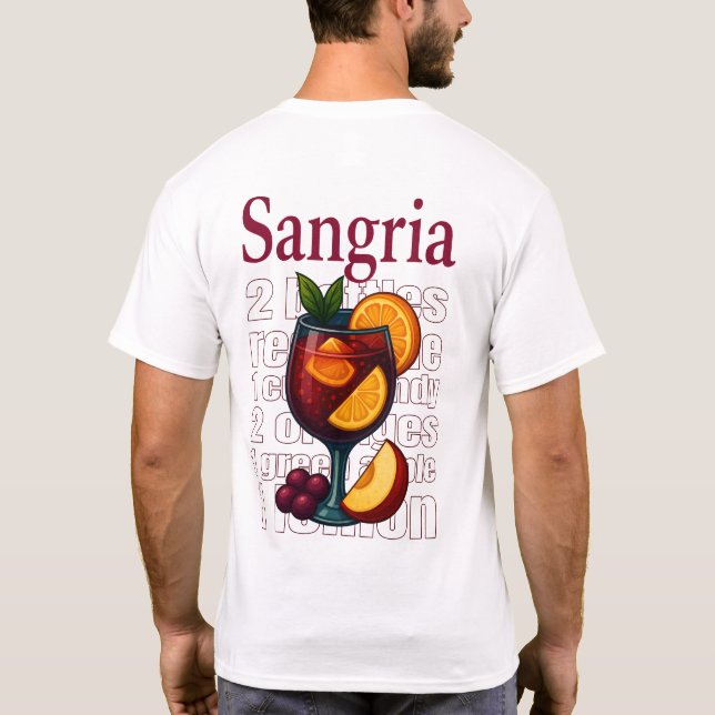 Camiseta Sangria T-Shirt – Fruity Wine Cocktail (Verso)