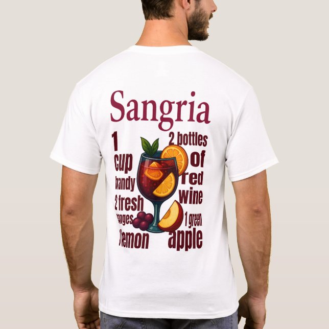 Camiseta Sangria T-Shirt – Fruity Wine Cocktail (Verso)