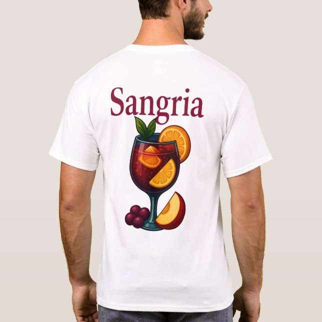 Camiseta Sangria T-Shirt – Fruity Wine Cocktail (Verso)