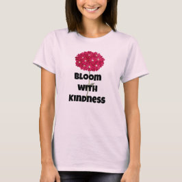 Camiseta Sangue com gentileza Hydrangea T-Shirt Rosa