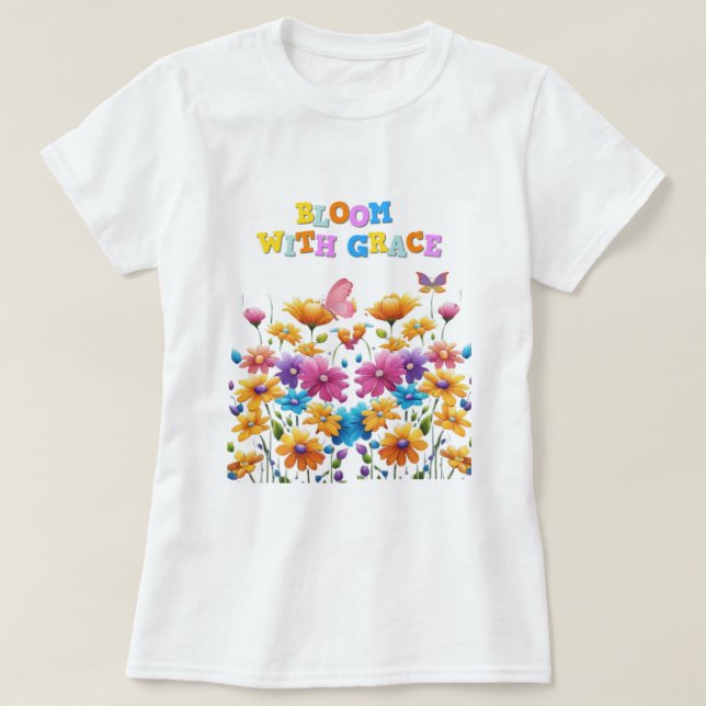 Camiseta Sangue com Grace Floral T-Shirt (Frente do Design)