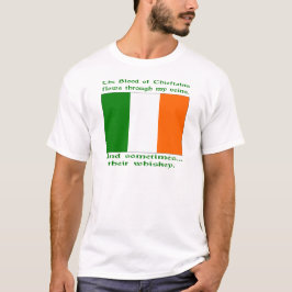 Camiseta Sangue de Chefes Corre Nas Veias Às Vezes Uísque