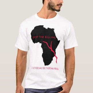 Camiseta Sangue do mapa de África do t-shirt