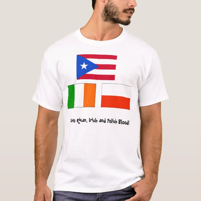 Camiseta Sangue do porto-riquenho, do irlandês e do (Frente)