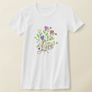Camiseta Sangue Floral do Coração