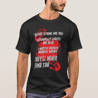 Camiseta Sangue Mantém Vermelho Ultravioleta Luz Azul Neve