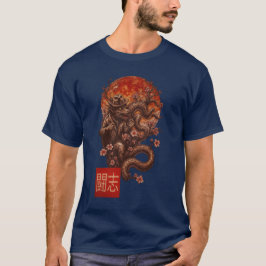Camiseta Sangue Moon Yokai - Arte Japonesa Escura
