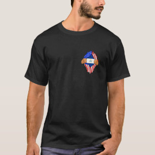 Camiseta Sangue Nicaraguense Dentro de Mim Bandeira da Ni