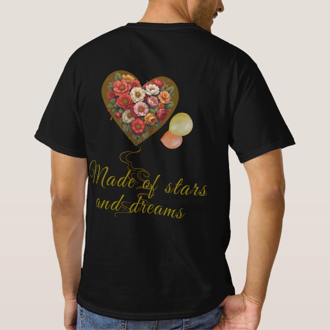 Camiseta Sangue Onde Está Plantado - Unísex Floral T-Shir (Verso)