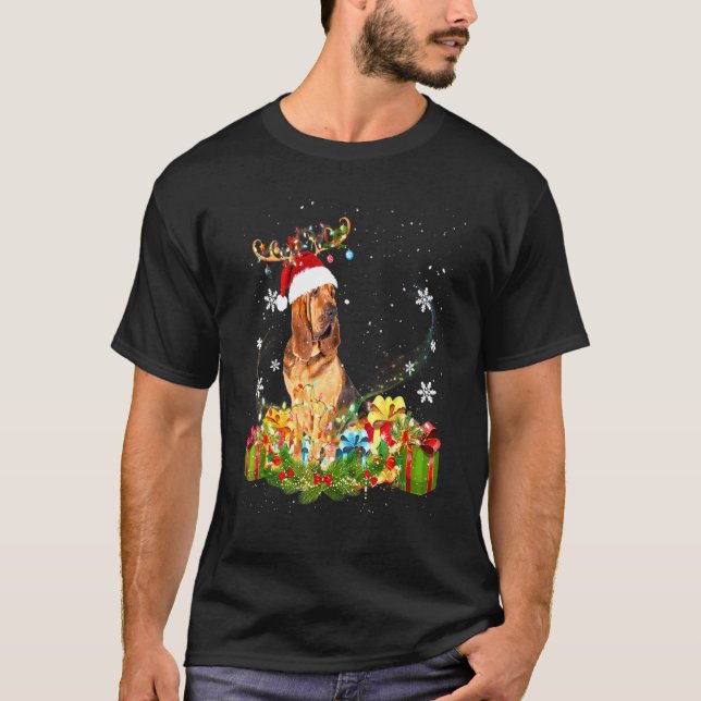 Camiseta Sangue-Rebelde de Natal Luzes de Natal (Frente)