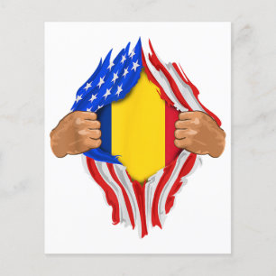 Camiseta Sangue Romeno Dentro de Mim Bandeira da R