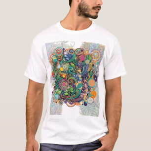 Camiseta Sangue sem limites com acentos circulares