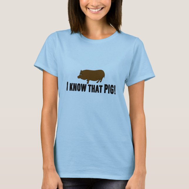 Camiseta Sangue verdadeiro "eu sei esse porco " (Frente)