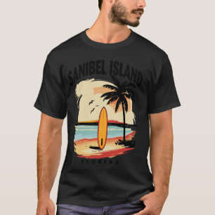 Camiseta Sanibel Island Beach Florida Surfboard Men