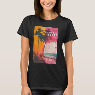Camiseta Sanibel Island FL Florida Sunset Palm Trees Beach