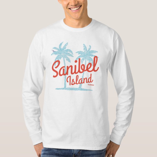 Camiseta Sanibel Island Florida Coral Ocean Souvenir (Frente)