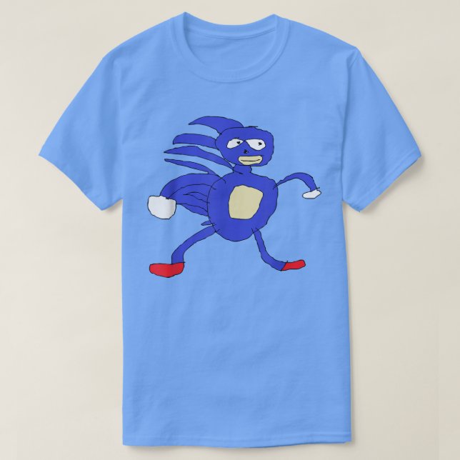 Camiseta Sanic Hegehog   Gotta Go Fast Sanik Paint Meme  (Frente do Design)