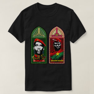 Camiseta Sankara, Ibrahim Traore Vidro Pintado Pan-Africano