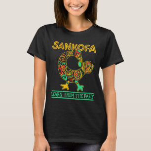 Camiseta Sankofa African Bird Black History Mês Junetet