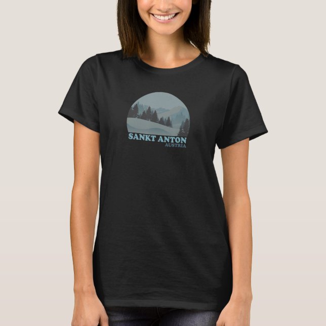 Camiseta Sankt Anton Austria Ski Resort Mounts Fores (Frente)