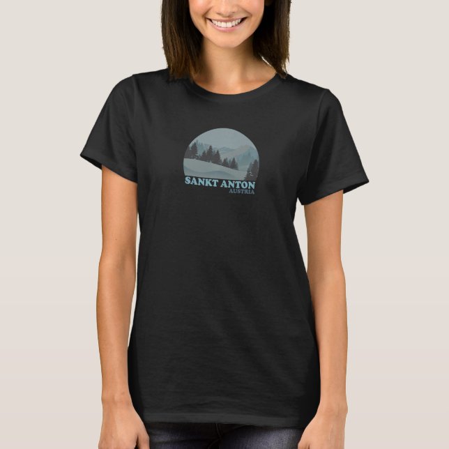 Camiseta Sankt Anton Austria Ski Resort Mounts Fores (Frente)