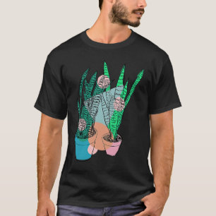 Camiseta Sansevieria colorida de cobra
