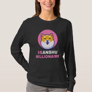 Camiseta Sanshu Millionaire Sanshu Inu Coin Cryptocurrency