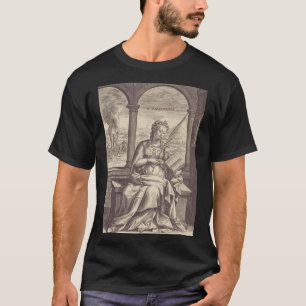 Camiseta Santa Anastácia a Libertadora Arte Preto e Branco