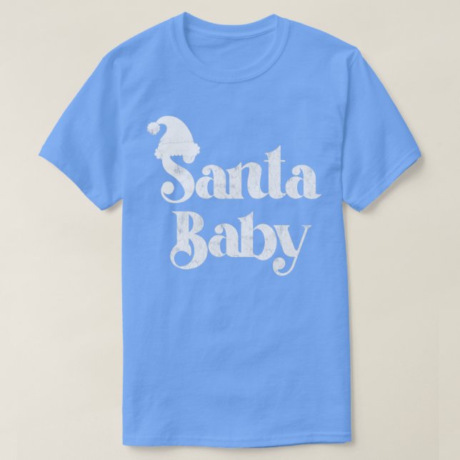 Camiseta Santa Baby Vintage Look (Frente do Design)