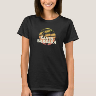 Camiseta Santa Barbara Califórnia Retrô Vintage Pôr do Sol