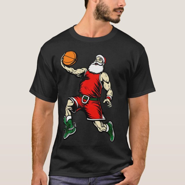 Camiseta Santa Basketball  Christmas (Frente)