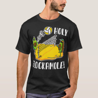 Camiseta Santa Blockamole Treinando Voleibol Sobre o Avocad