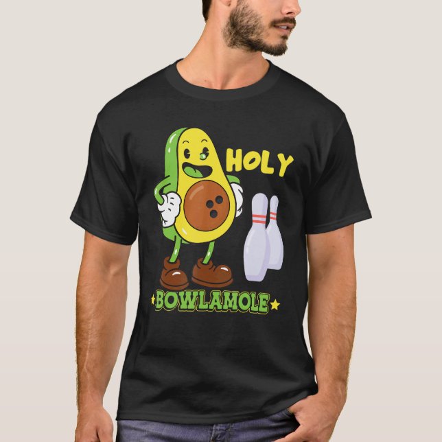 Camiseta Santa Bowlamole Avocado Guacamole Boliche Bowler (Frente)