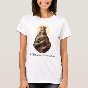 Camiseta Santa Catarina de Alexandria Fé Católica Santa