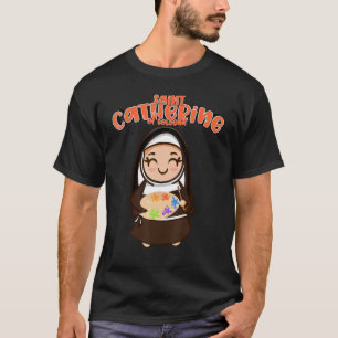 Camiseta Santa Catarina de Bolonha Padroeira Artistas Fofa
