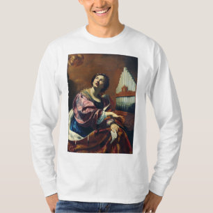 Camiseta Santa Cecília por Simon Vouet Arte Fina Decoração