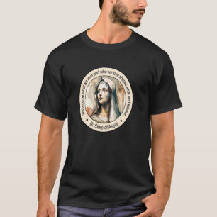 Camiseta Santa Clara de Assis Santos Católicos Famosos Popu
