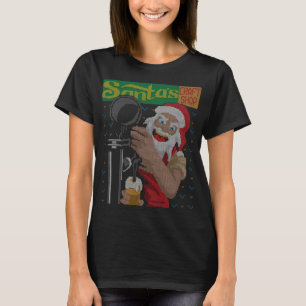 Camiseta Santa Claus Artesanato Beer Brewer Engraçado Natal