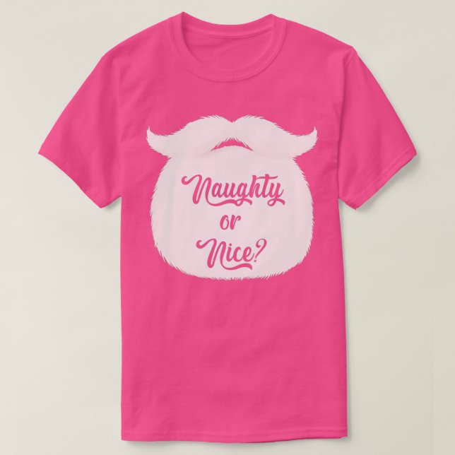 Camiseta Santa Claus Beard Doce Ou Belo Natal Xmas G (Frente do Design)