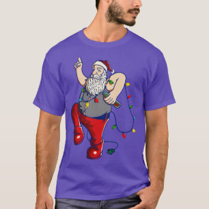 Camiseta Santa Claus Beer Fairy Lights 2